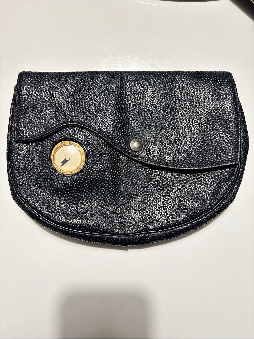Authentic 1930’s Art Deco Westclox timepiece Built in Wristlet Clutch